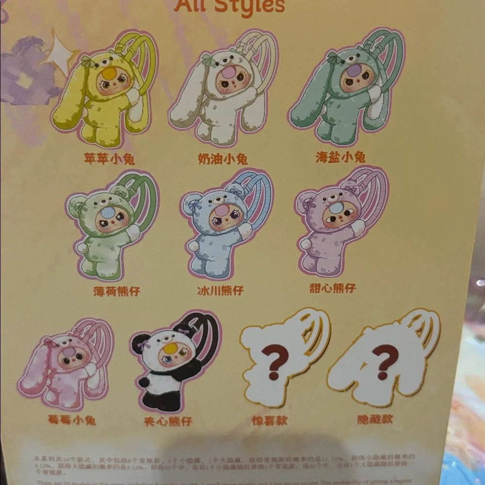 Baby Three-Hugging Baby Backpack Plush Blind Box “ Secret Bear “